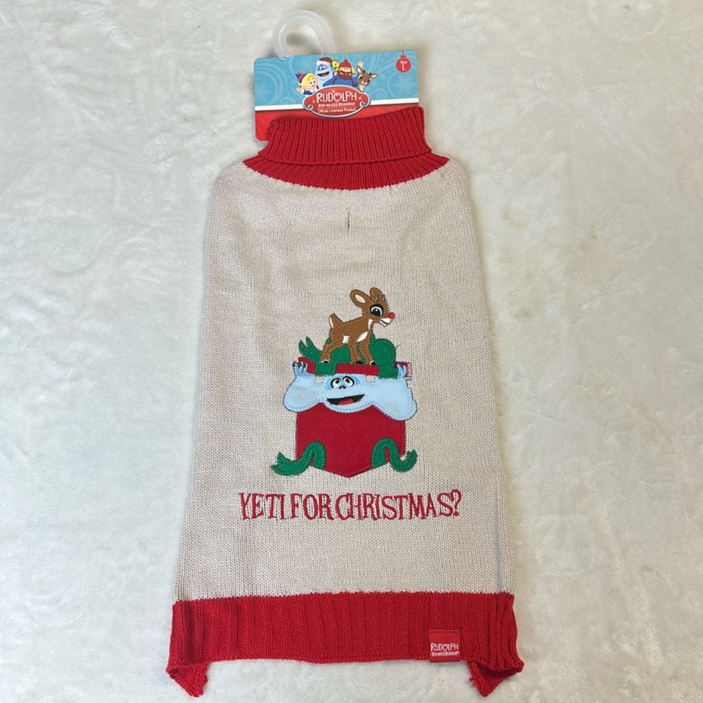 Rudolph The Red Nosed Reindeer Yeti For Christmas Sweater Dog Outfit